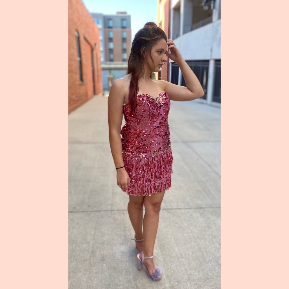Rica designs sequin homecoming dress
